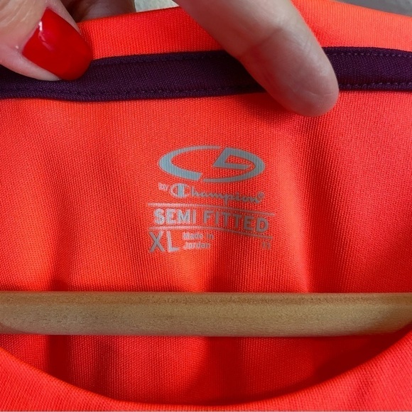 Champion Short Sleeve Orange Performance Dri Fit Shirt Size XL - Picture 5 of 5